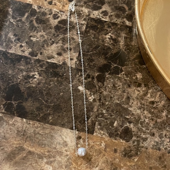 Sterling silver with authentic pearl necklace. NWOT. Never worn. - Picture 3 of 3